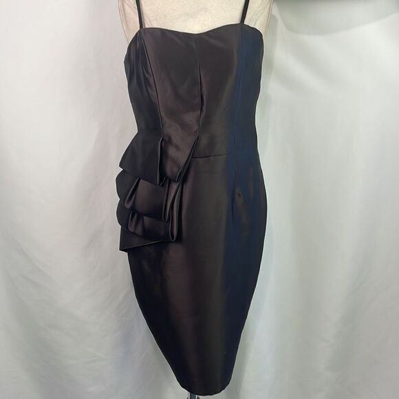 Charles Chang Lima Brown Silk Pleated Side Dress Jacket - Picture 2 of 7